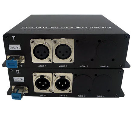 2ch evenwichtige XLR-Audio aan Vezelconvertor met Één enkele wijzest/lc/fc/sc Optische Schakelaar