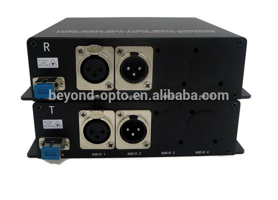 2ch evenwichtige XLR-Audio aan Vezelconvertor met Één enkele wijzest/lc/fc/sc Optische Schakelaar