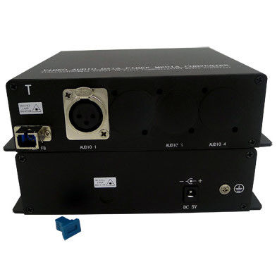 2ch evenwichtige XLR-Audio aan Vezelconvertor met Één enkele wijzest/lc/fc/sc Optische Schakelaar