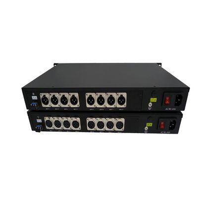 9/125u kies Wijze 8 Kanalen 3 Speld uitXLR Evenwichtige Audio over Vezelconvertor