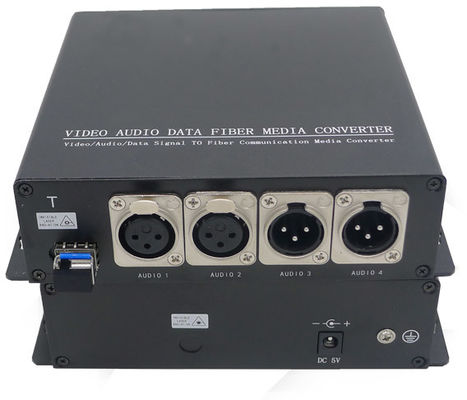 2 manier 3 Speldxlr Evenwichtige Analoge Audio over de Zendontvanger van de Vezelvergroting