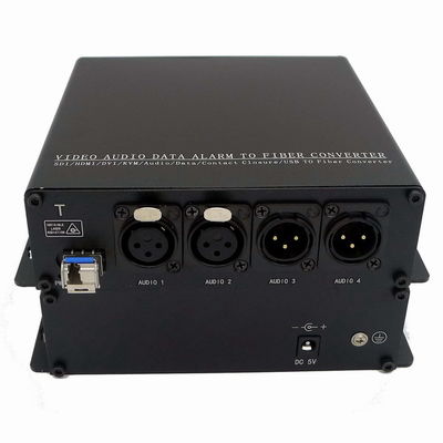 Uitzendende 2-CH 2 Manier 3 de Convertor/de Zendontvanger/de Zender en de Ontvanger van Pin Xlr To Fiber Converter
