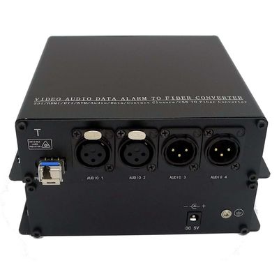 Uitzendende 2-CH 2 Manier 3 de Convertor/de Zendontvanger/de Zender en de Ontvanger van Pin Xlr To Fiber Converter
