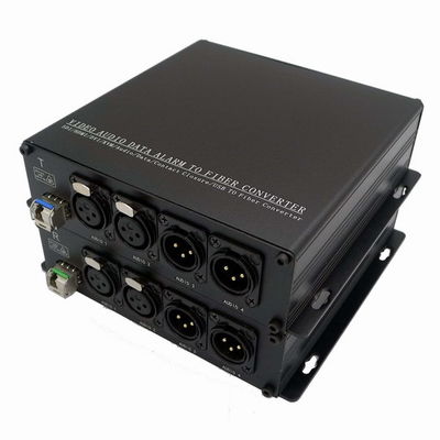 Uitzendende 2-CH 2 Manier 3 de Convertor/de Zendontvanger/de Zender en de Ontvanger van Pin Xlr To Fiber Converter
