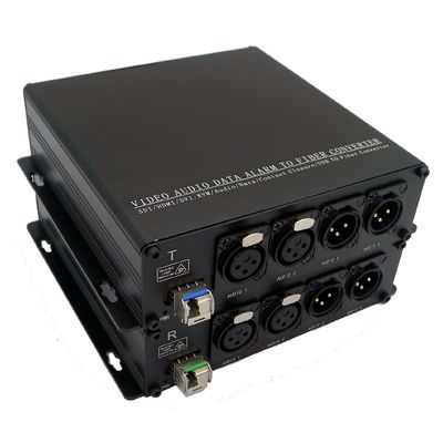 XLR Evenwichtige Audio bi-Di aan Vezelconvertor 2-CH 3 Speld XLR