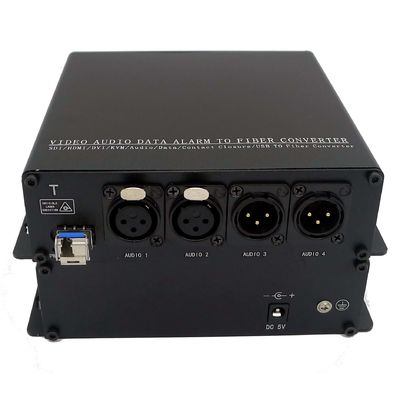 XLR Evenwichtige Audio bi-Di aan Vezelconvertor 2-CH 3 Speld XLR