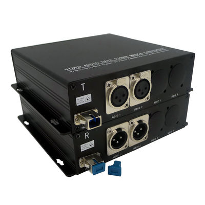 Mic Line Level Audio To-Vezelconvertor Evenwichtig aan 500 Meters MM. Vezel of 20 Kilometers SM-Vezel