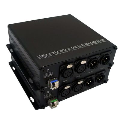 De Media van de de Gegevensvezel van bi Richting Video-audio Convertor 2 CH aan 20 Kilometers 1 SM-Vezel of 500 Meters 1mm Vezel