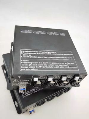 Digitale xLR aan vezel optische convertor met Verwisselbare 48V Phantom Power Supply