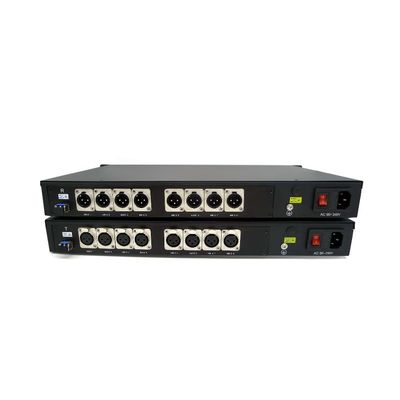 De evenwichtige Audio van 8ch XLR aan de Uitzendingsstudio van de Vezelconvertor