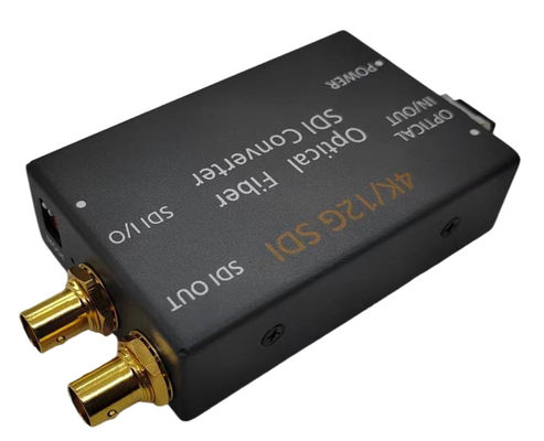 12G SDI aan Vezelconvertor 1 kanaal video en audiotransmissie