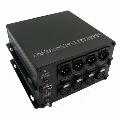 4Ch evenwichtige Audio aan Vezelconvertor met XLR-de Module van Schakelaarsfp