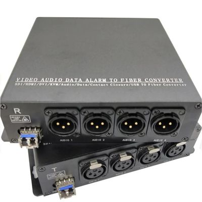 De Vezel van AES EBU Optisch aan Analoge Audioconvertor 4ch met Enige Vezel