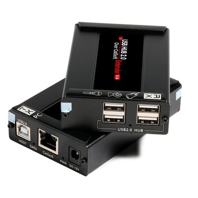 2 haven USB 2,0 vergroting over de kabel van Cat5/Cat6-