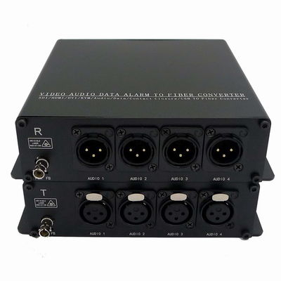 4ch evenwichtige Audio aan Vezelconvertor